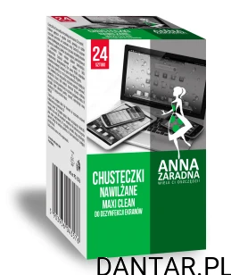 Chusteczki dezynfekujące maxi clean do ekranów i okularów Anna Zaradna 