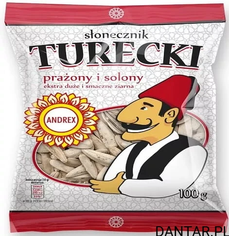Słonecznik turecki prażony biały 100g Andrex a20/72