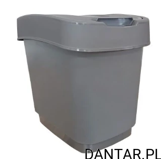 Kosz na śmieci 15l z uchylną pokrywą szary a1