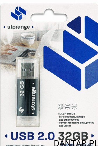 Pen drive pamięć USB 2.0 32GB storange black 