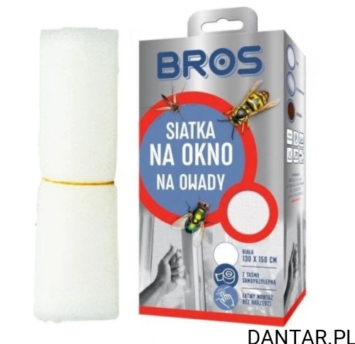 Siatka na insekty Bros na okno 150x180 biała 
