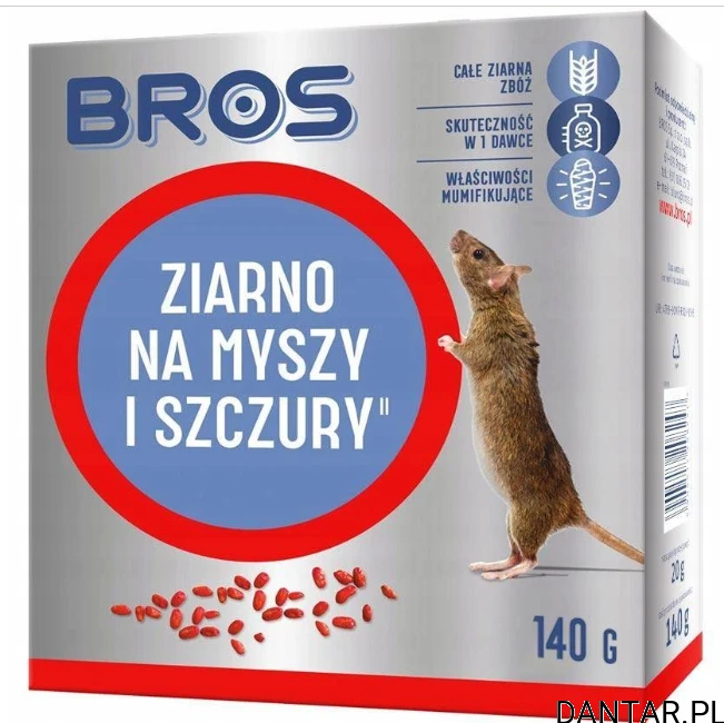 Bros ziarno w szaszetkach na myszy i szczury 140g a1/12