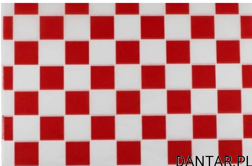 Papier do żywności 400x300 powlekany szachownica czerwona  1000szt 55181 
