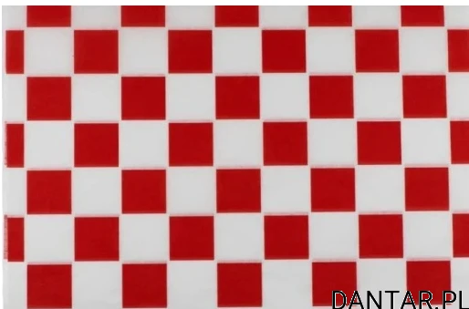 Papier do żywności 400x300 powlekany szachownica czerwona  1000szt 55181 
