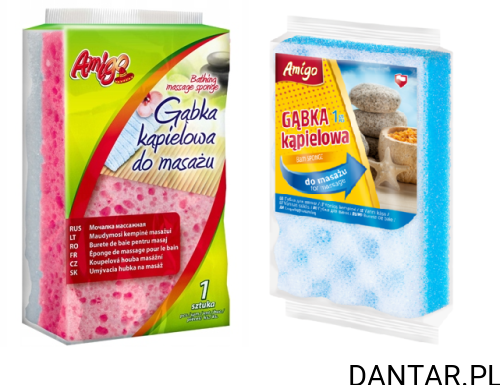 Gąbka do kąpieli Amigo do masażu mix kolorów a1/64