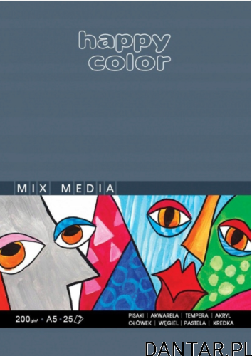 Blok techniczny A5  MEDIA 200g 25kartek 