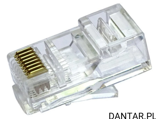 Wtyk telefoniczny internetowy 8P8C RJ45 drut a1/100