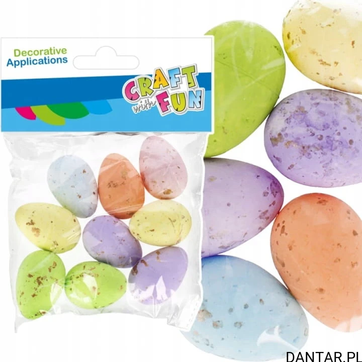 Jajka styropianowe Craft With Fun kolorowe a9