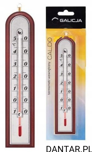 Termometr wewnętrzny Caldo 18cm ciemny 1623