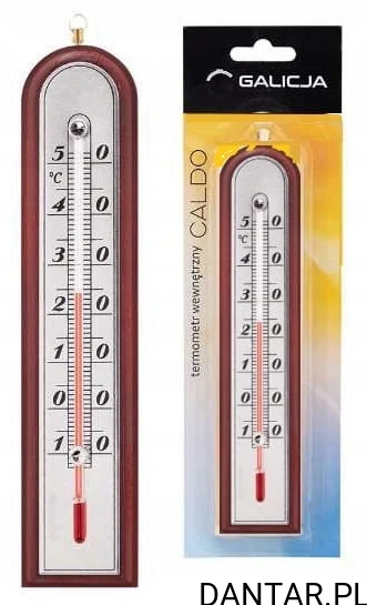 Termometr wewnętrzny Caldo 18cm ciemny 1623