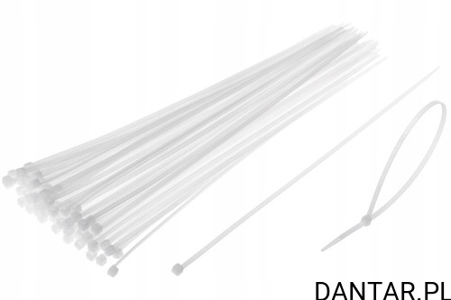 Opaska zaciskowa hobby  25cm biała a80 