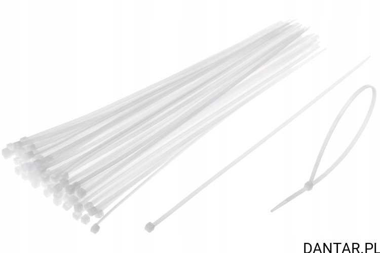 Opaska zaciskowa hobby  25cm biała a80 
