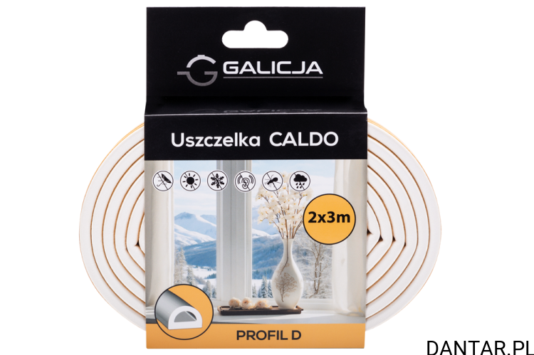 Uszczelka d 2x3 17613 biała