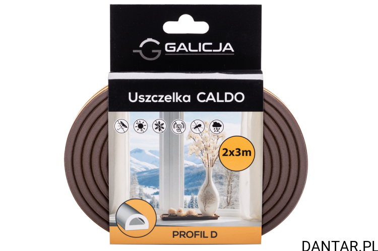 Uszczelka d 2x3 17613 brązowa