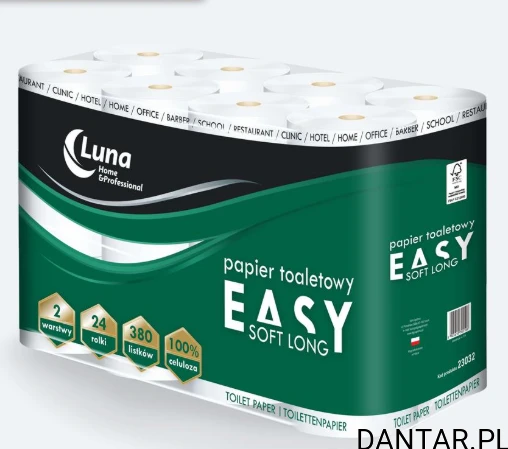 Papier toaletowy Luna 2w 40m celuloza a24/3/84