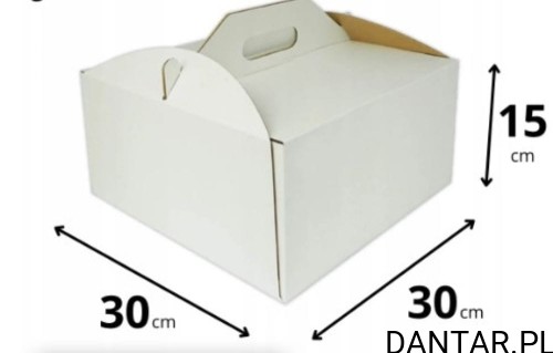 Karton 30x30x15 biały na tort mikrofala a1/25