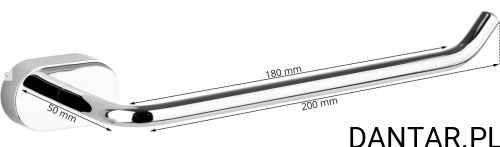 Uchwyt na ręczniki chromowany Oval Fala 69305