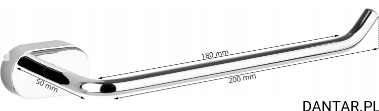 Uchwyt na ręczniki chromowany Oval Fala 69305