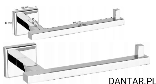 Uchwyt na papier toaletowy chromowany Fala