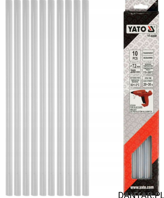 Klej termotopliwy 7,2x200mm Toya YT-82440 a10