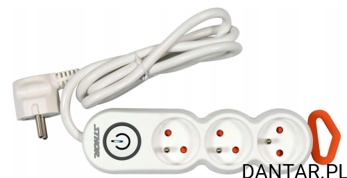 Przedłużacz z włącznikiem 3G Z/U 3M Sthor 72351