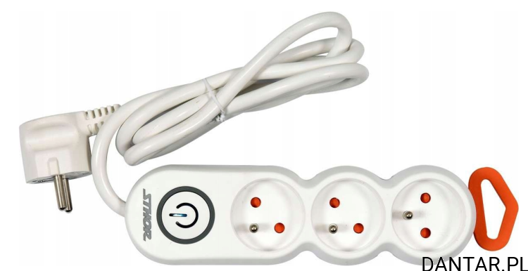 Przedłużacz z włącznikiem 3G Z/U 3M Sthor 72351
