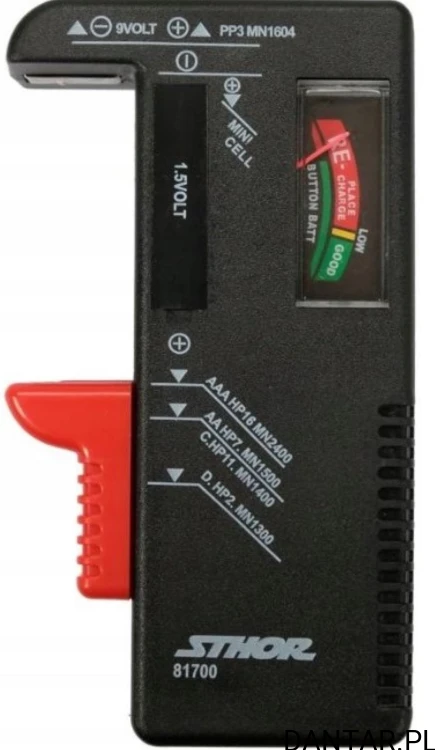 Tester baterii 1,5V i 9V 81700 