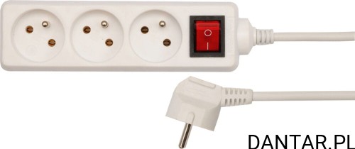 Przedłużacz z włącznikem 3G Z/U 1.5M Vorel 72524