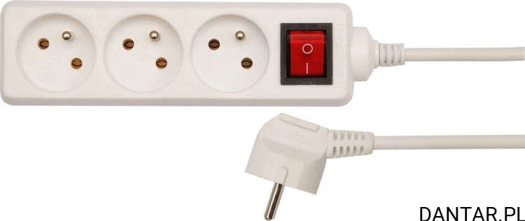 Przedłużacz z włącznikem 3G Z/U 1.5M Vorel 72524