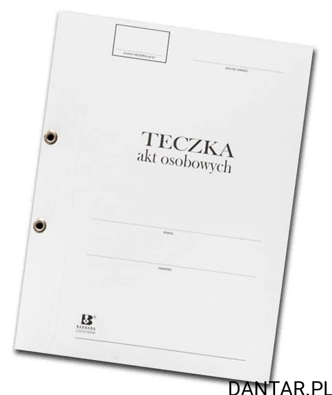 Teczka do akt osobowych tekturowa, oczkowa Barbara a1/10 0822001