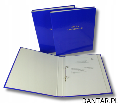 Teczka do akt osobowych segregator z ringiem granatowy Barbara a1/12