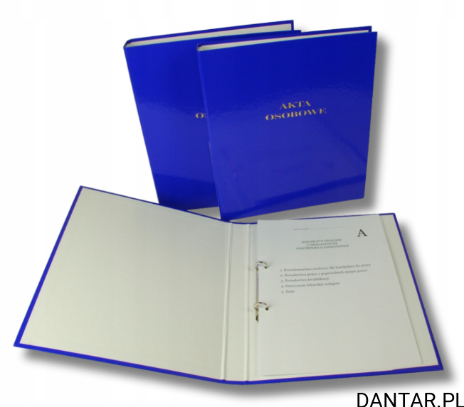 Teczka do akt osobowych segregator z ringiem granatowy Barbara a1/12