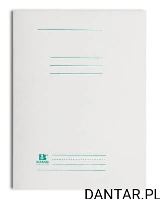 Skoroszyt A4 1/1 papierowy z listwą biały Barbara  0820001N a1/50