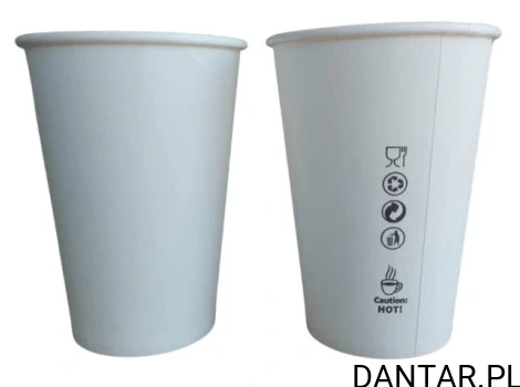 Kubek papierowy 300ml biały Love Nature *90 a50/20