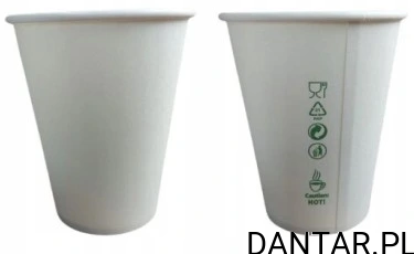 Kubek papierowy 250ml biały Love Nature *80 a50/20