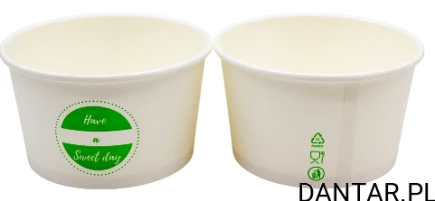 Pojemnik papierowy na lody 350ml biały Love Nature 88600 a45/15