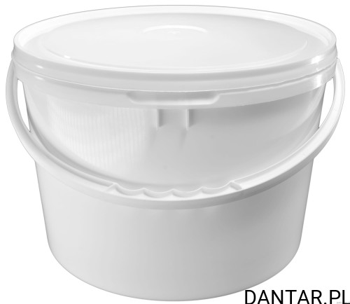 Wiadro 10l z pokrywką białe