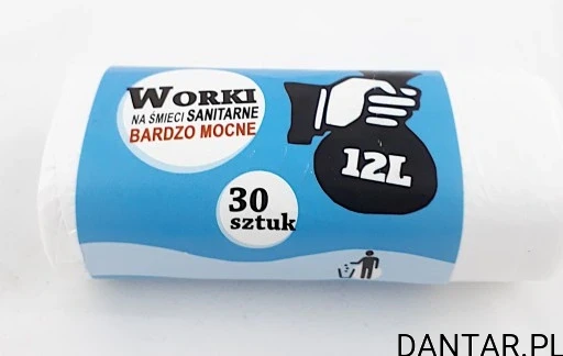 Worki 12l na śmieci HD a30/100 białe  07312