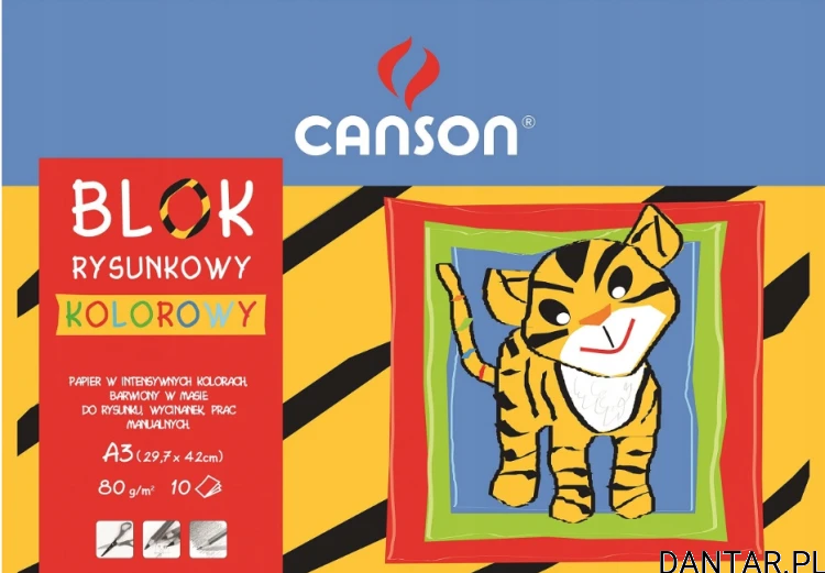 Blok rysunkowy A3 kolorowy Canson a1/10