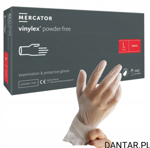 Rękawice winylowe L Mercator a100/10