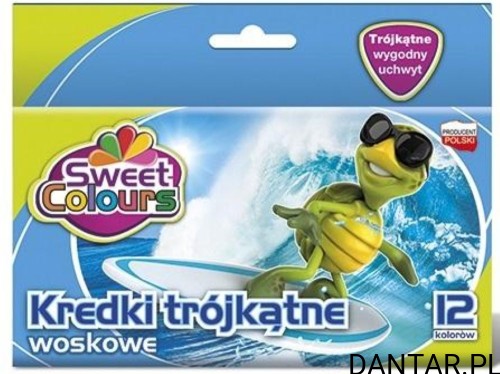 Kredki woskowe trójkątne 12 kolorów Sweet Colours a12/30