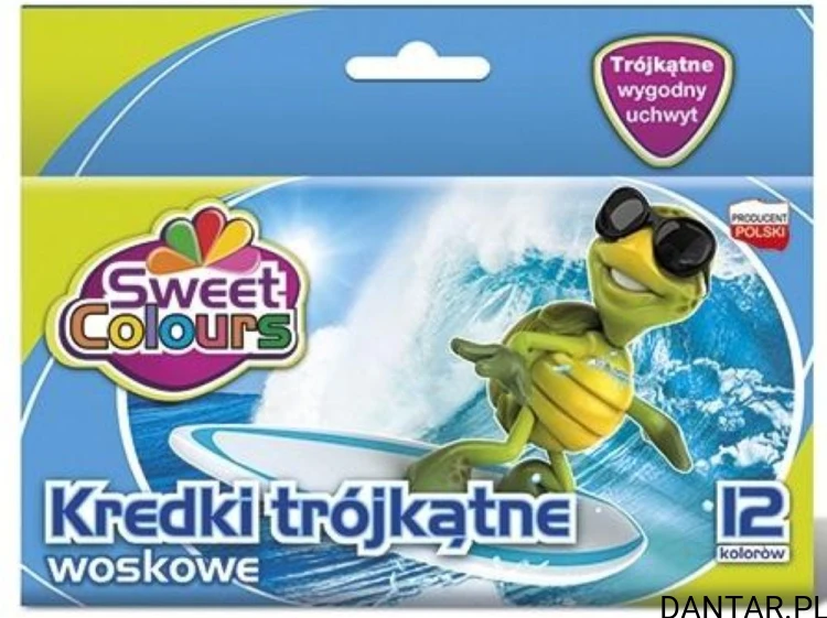 Kredki woskowe trójkątne 12 kolorów Sweet Colours a12/30