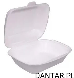 Pojemnik obiadowy styropianowy hamburger duży podwójny 190x150x70 HP2 a125/4/32