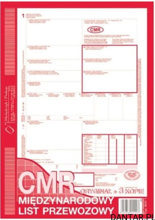 Druk CMR A4 1+3MP numerowany nowy 