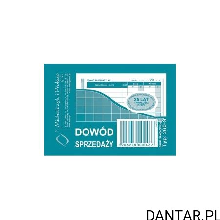 Druk dowód sprzedaży A7 260-9  a1/5