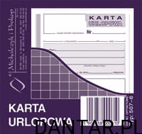 Druk karta urlopowa 2/3 A6 typ 507-6