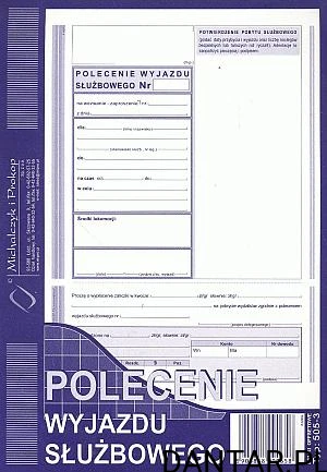 Druk polecenie wyjazdu służbowego 505-3 a1/5