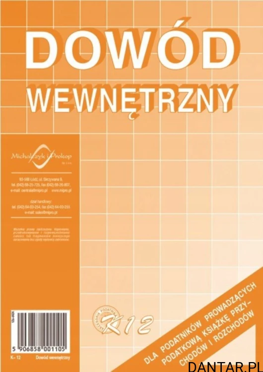 Druk Dowód wewnętrzny A5 K12