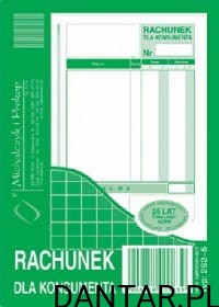 Druk rachunek dla konsumenta A6 TYP 262-5 a1/10