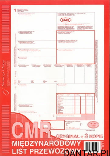 Druk cmr A4 1+3M a1/5